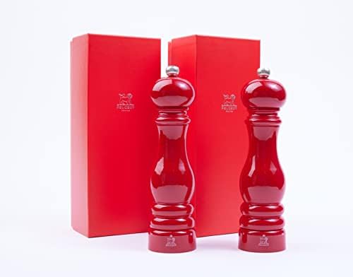 Peugeot Paris U-Select Pepper Salt Mill Set Red Passage Lacquer Design