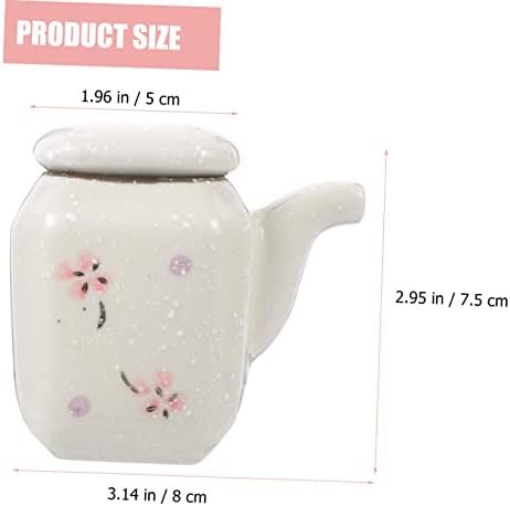 Zerodeko Ceramic Hand-Painted Soy Sauce Pot