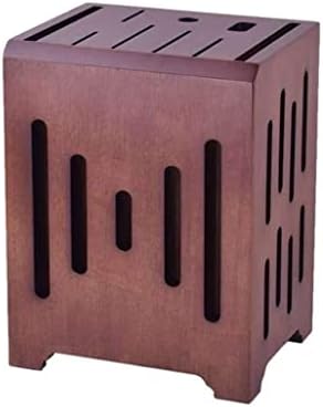 9-Slot Wooden Kitchen Knife Holder Universal for Storage and Convenience