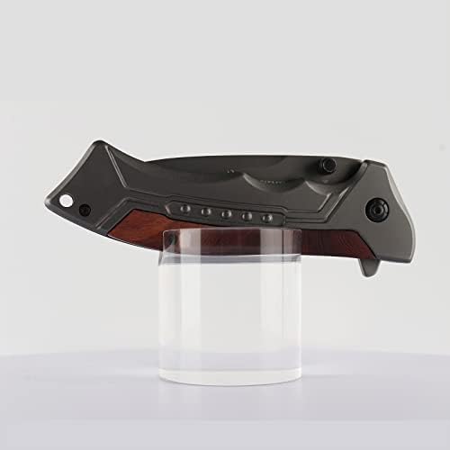 WLSANX Transparent Acrylic Knife Display Stand Fixed Single Pocket Holder - Durable Space-Saving