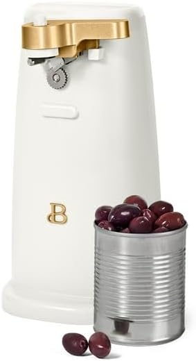 Easy-Prep Electric Can Opener White Icing with Built-In Knife Sharpener