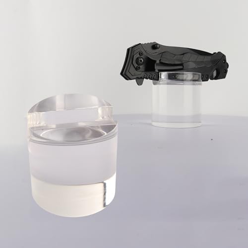 WLSANX Transparent Acrylic Knife Display Stand Fixed Single Pocket Holder - Durable Space-Saving