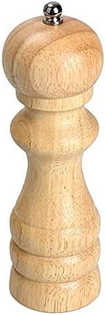 JAJKAFCL Manual Pepper Grinder Wooden Oak 6-Inch Pepper Mill Kitchen Tool