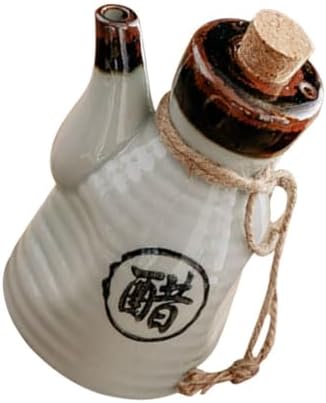 Alipis Japanese Ceramic Oil Dispenser with Cork Stopper