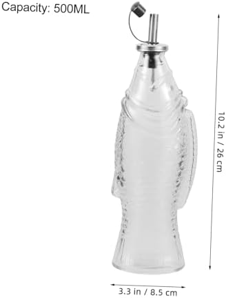 BRIGHTFUFU Transparent Oil Dispenser Fish Shape