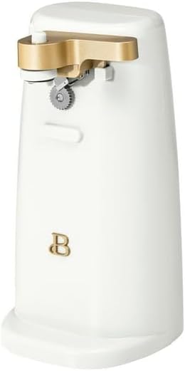 Easy-Prep Electric Can Opener White Icing with Built-In Knife Sharpener