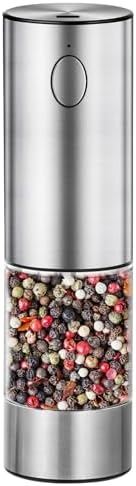 Newise Cruth Salt and Pepper Grinder - Rechargeable with LED Stainless Steel
