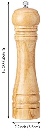 Adjustable Wood Pepper Grinder with 8-inch Blade