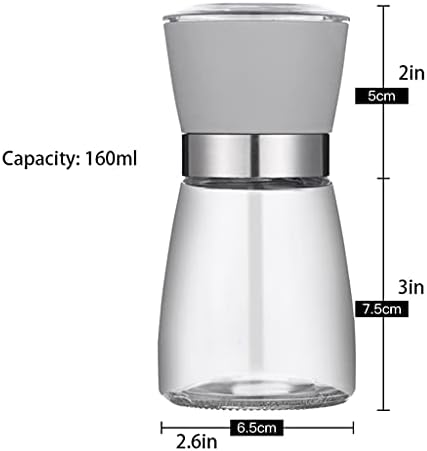 Professional Salt Pepper Mill Set Refillable Durable