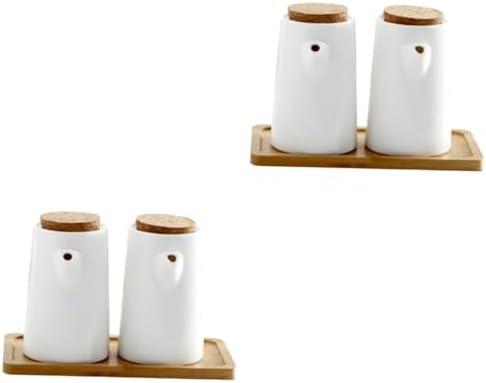 All-In-One Oil Dispenser Set Unique Kitchen Design with Ceramic Bamboo Construction