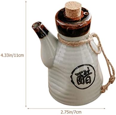 Alipis Japanese Ceramic Oil Dispenser with Cork Stopper