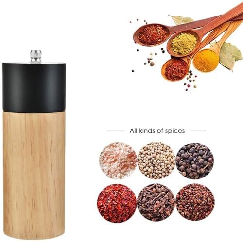 Adjustable Pepper Grinder Salt Mill Set 6 Inch Professional Kitchen Tool