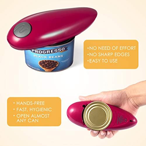 Electric Can Opener Wine Red