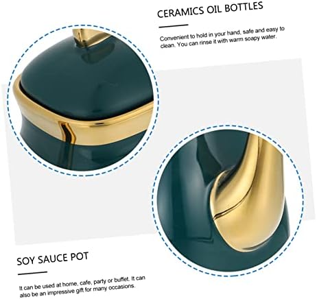Garneck Unique Ceramic Oil Vinegar Condiment Bottles