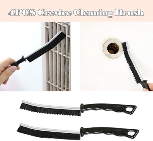 6PCS Hard Bristled Crevice Cleaning Brush Set for Kitchen and Bathroom