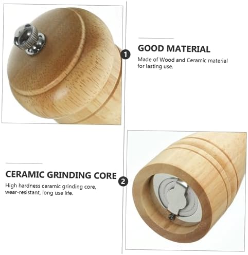 4-inch Manual Pepper Mill Set Salt Pepper Refillable