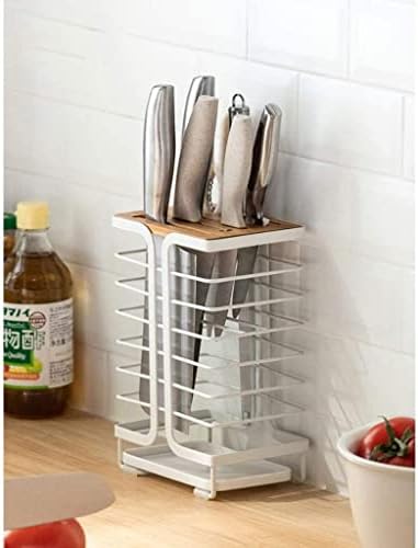 8-Hole Bamboo Kitchen Knife Holder Eco-Friendly Durable