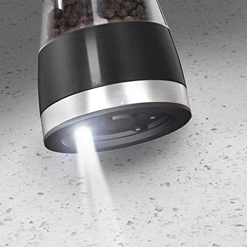 Electric Salt and Pepper Grinder Set - 2Pcs Red