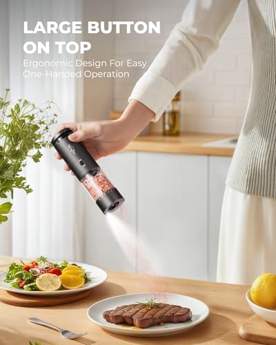 Vivid 2-Speed Electric Salt Pepper Grinder Set