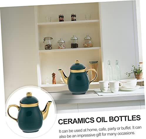 Zerodeko - Handmade Ceramic Oil Vinegar Bottles Fresh Condiments Easy to Clean Present