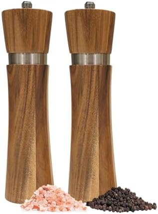 Premium Wooden Salt and Pepper Grinder Set