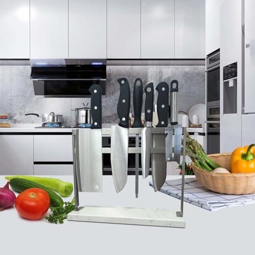 Magnetic Knife Holder with Marble Base