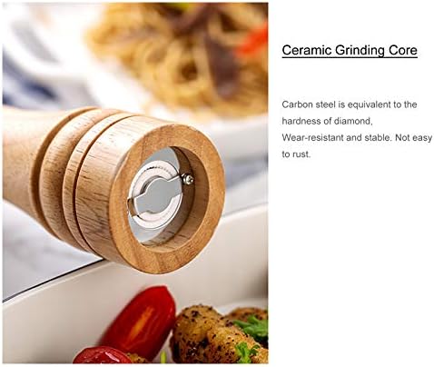Adjustable Wood Pepper Grinder with 8-inch Blade