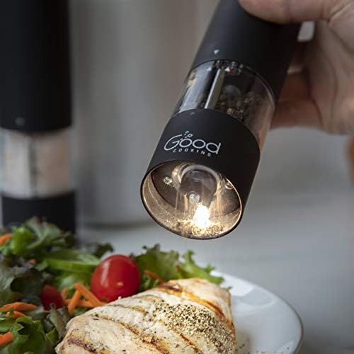 Electric Pepper Grinder Salt Mill Kit - Compact Powerful