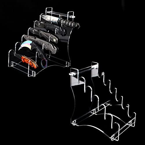 Dagger Stand - Transparent acrylic knife display case for 6 knives