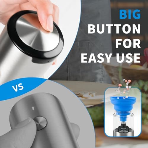 Perfectly Graded Electric Salt and Pepper Grinder Set