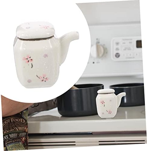Zerodeko Ceramic Hand-Painted Soy Sauce Pot