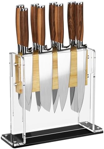 NPPLUS Magnetic Knife Block Holder with 2-Sided Magnets for Kitchen Organization