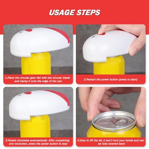 Electric Can Opener Hands-Free for Any Size Can