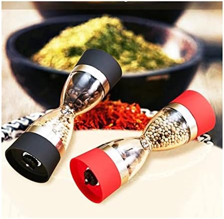 Sturdy Black Pepper Mill with Dual Salt Pepper Functionality