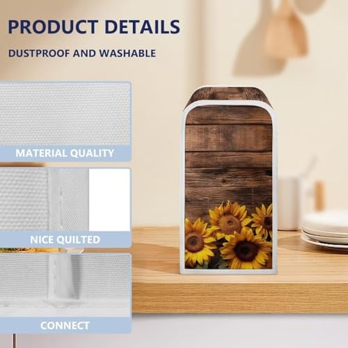 Sunflower Brown Wood Rustic Can Opener Cover