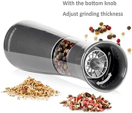 Electric Salt Pepper Grinder Adjustable Coarseness Set with LED Light