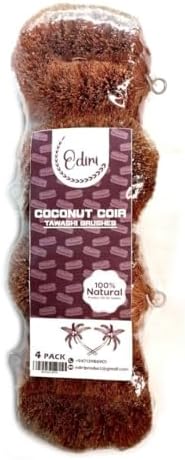 Handmade Eco-Tawashi brushes 4 pack Coconut Fiber Tawashi vegetable cleaning brushes