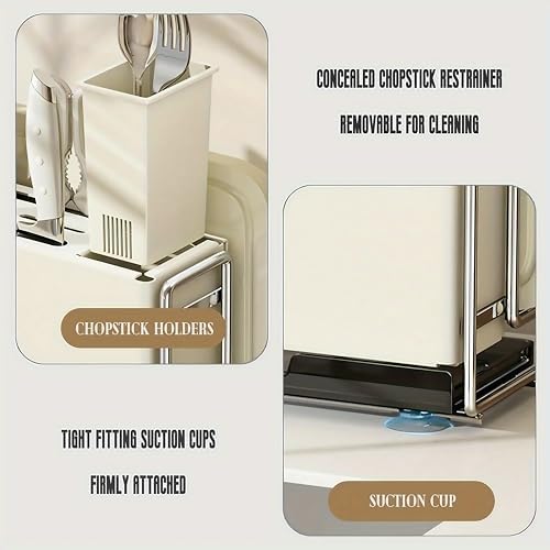 Universal Knife Holder Cyscratia Kitchen Gadget - Dual Use Space-Saving Kitchen Organizing Tool