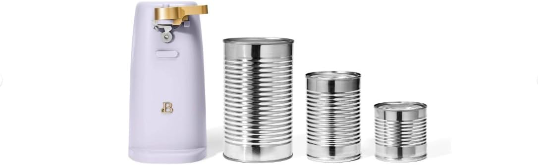 Elegant Safe-Cut Electric Can Opener Lavender by Drew Barrymore