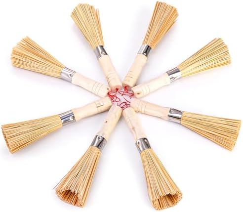 Elsjoy 8 Pack Bamboo Wok Brush