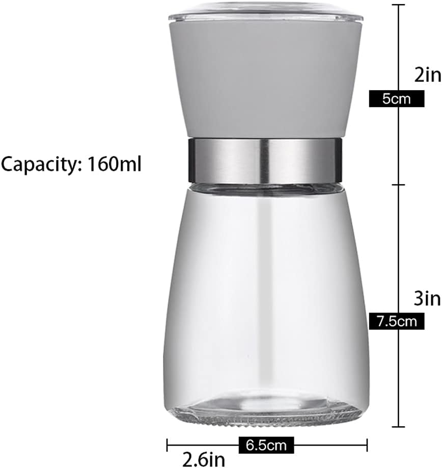 Professional Salt Pepper Mill Set Refillable Durable
