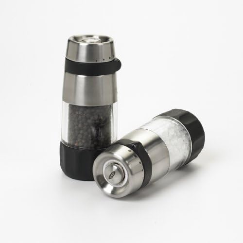Convenient Salt Pepper Grinder Set with Vegetable Peeler for Home Use