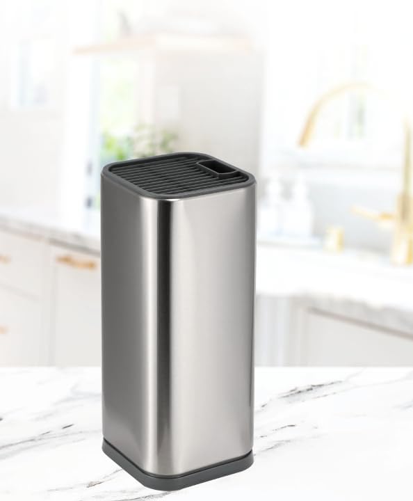 DURA LIVING Universal Stainless Steel Knife Block