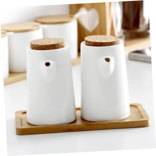 All-In-One Oil Dispenser Set Unique Kitchen Design with Ceramic Bamboo Construction