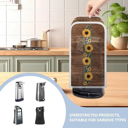 Sunflower Wood Can Opener Dust Cover Clean Protect Electric Can Opener