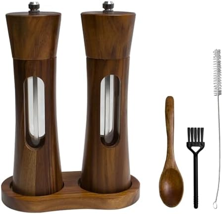 Discover the perfect blend with our premium manual salt and pepper grinder set