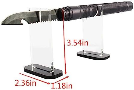 4-Piece Acrylic Knife Display Stand Set