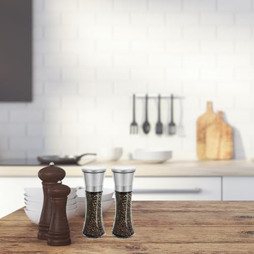 Mikinona Durable 2-Piece Salt Pepper Mill Set