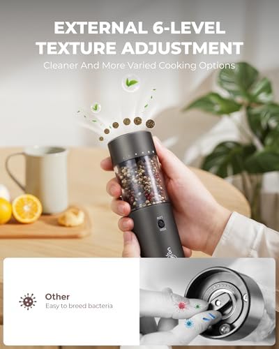 Vivid 2-Speed Electric Salt Pepper Grinder Set
