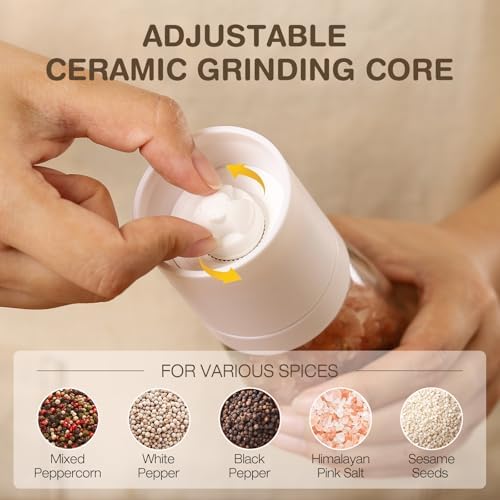 VUCCHINI STEMLESS Salt Pepper Grinder Set